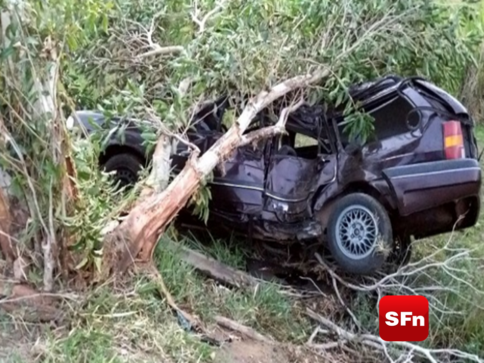 Carro Bate Em Rvore E Tomba Na Br Dois Ficam Feridos Sf Not Cias