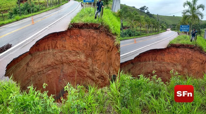 Cratera Trecho Risco De Desabar Na Rj Segue Em Meia Pista