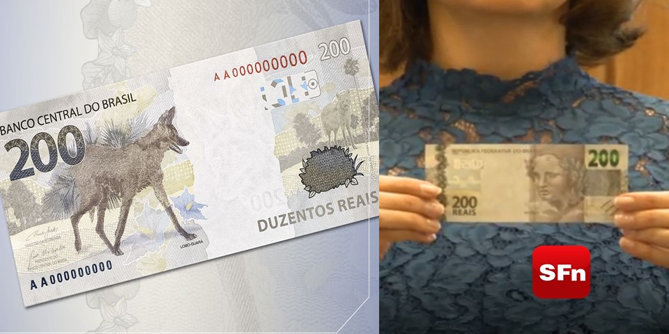 nota de 200 tamanho