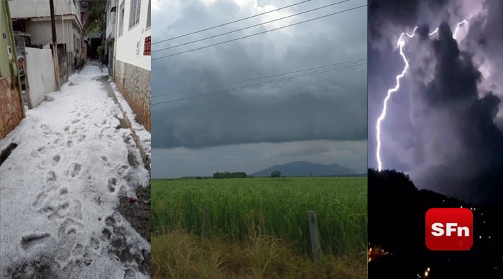 Inmet emite alerta de perigo para risco de tempestade com granizo em cidades da região SF Notícias