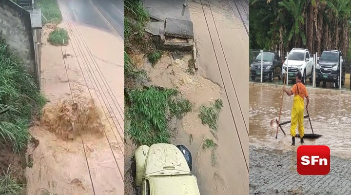 V Deo Chuva Volumosa Provoca Alagamentos E Eleva O De N Vel De Rio Em Cordeiro Sf Not Cias