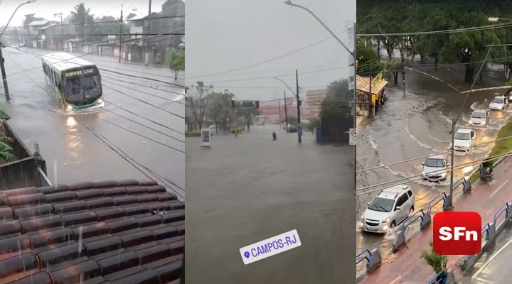 Mais De Mm Chuva Volumosa Provoca V Rios Pontos De Alagamentos Em Campos Veja O V Deo Sf